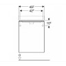 Тумба для комплекта GEBERIT SMYLE SQUARE 500,364.JK.1 49 см темно-серый